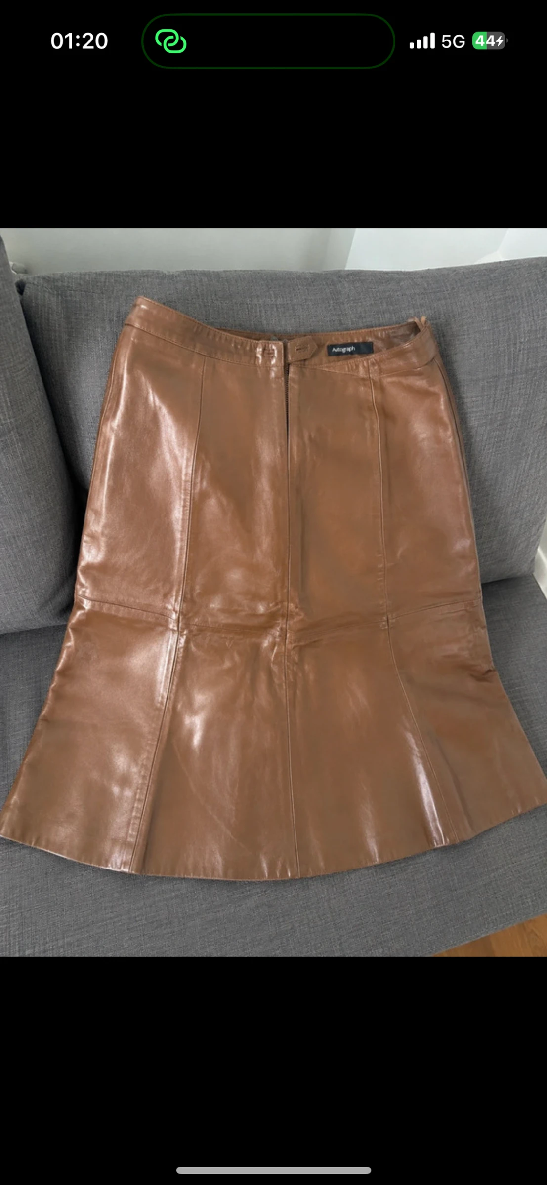 Jupe en veritable cuir 